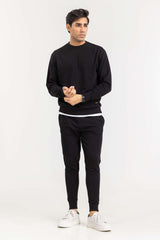 Black Crew Neck Co-Ord Set COS-F22-081s