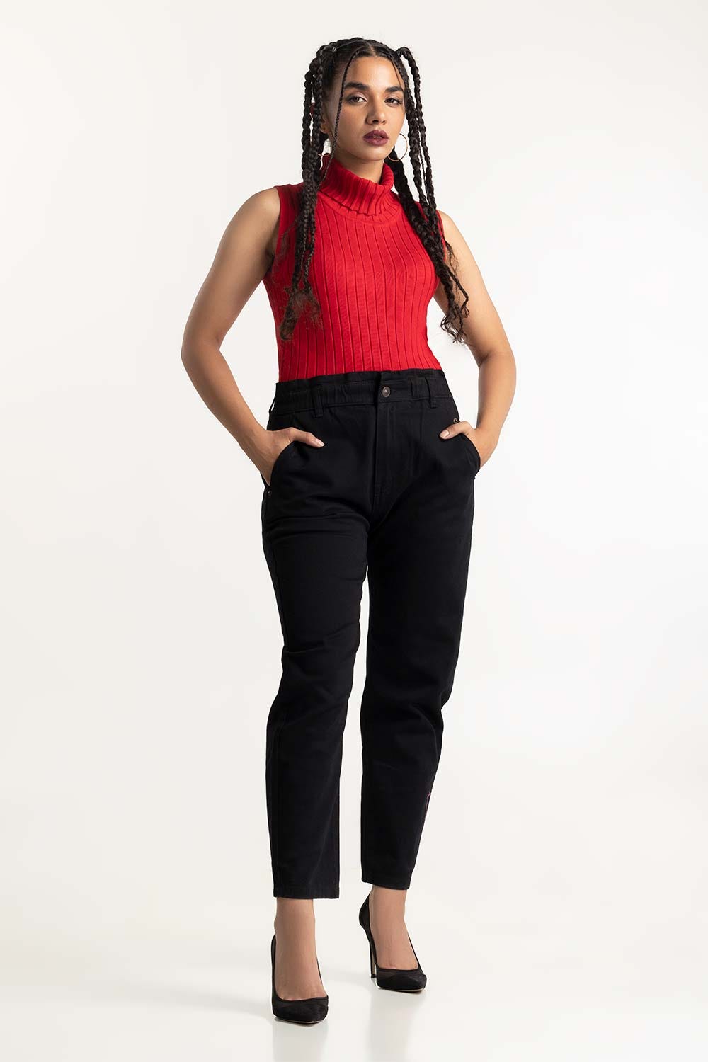 Black Denim Jeans 224-221-015