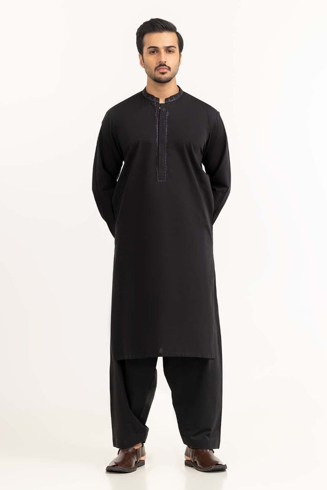 Black Embroidered Suit