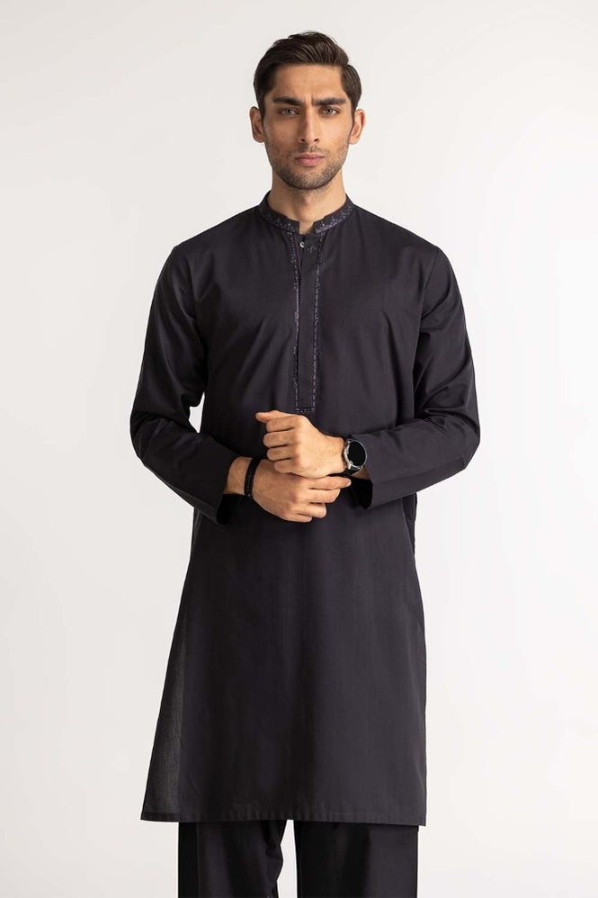 Black Embroidered Suit