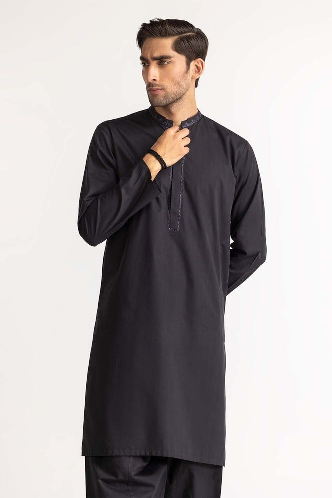 Black Embroidered Suit