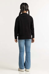 Black Embroidered Sweatshirt 224-412-031