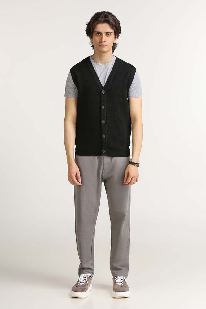 Black Fashion Cardigan MN-SWT-WS23-150
