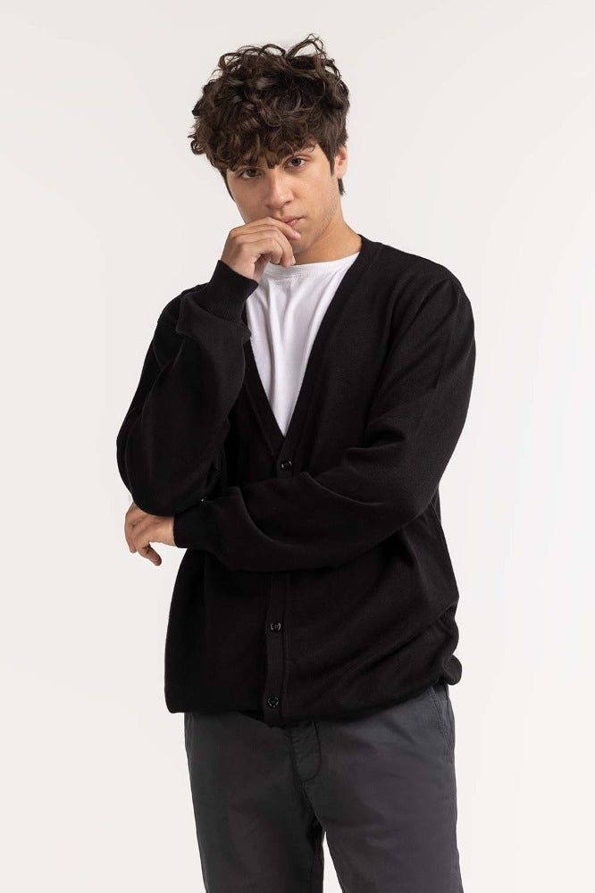 Black Fashion Cardigan MN-SWT-WS23-185A