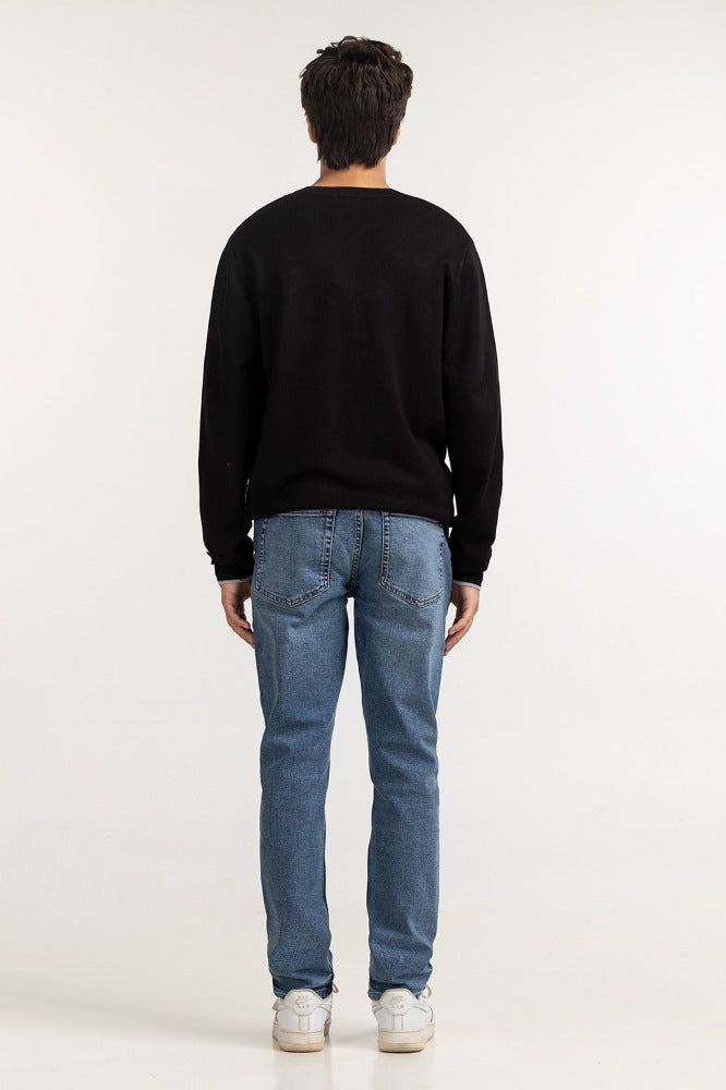 Black Fashion Sweater MN-SWT-WS23-182A