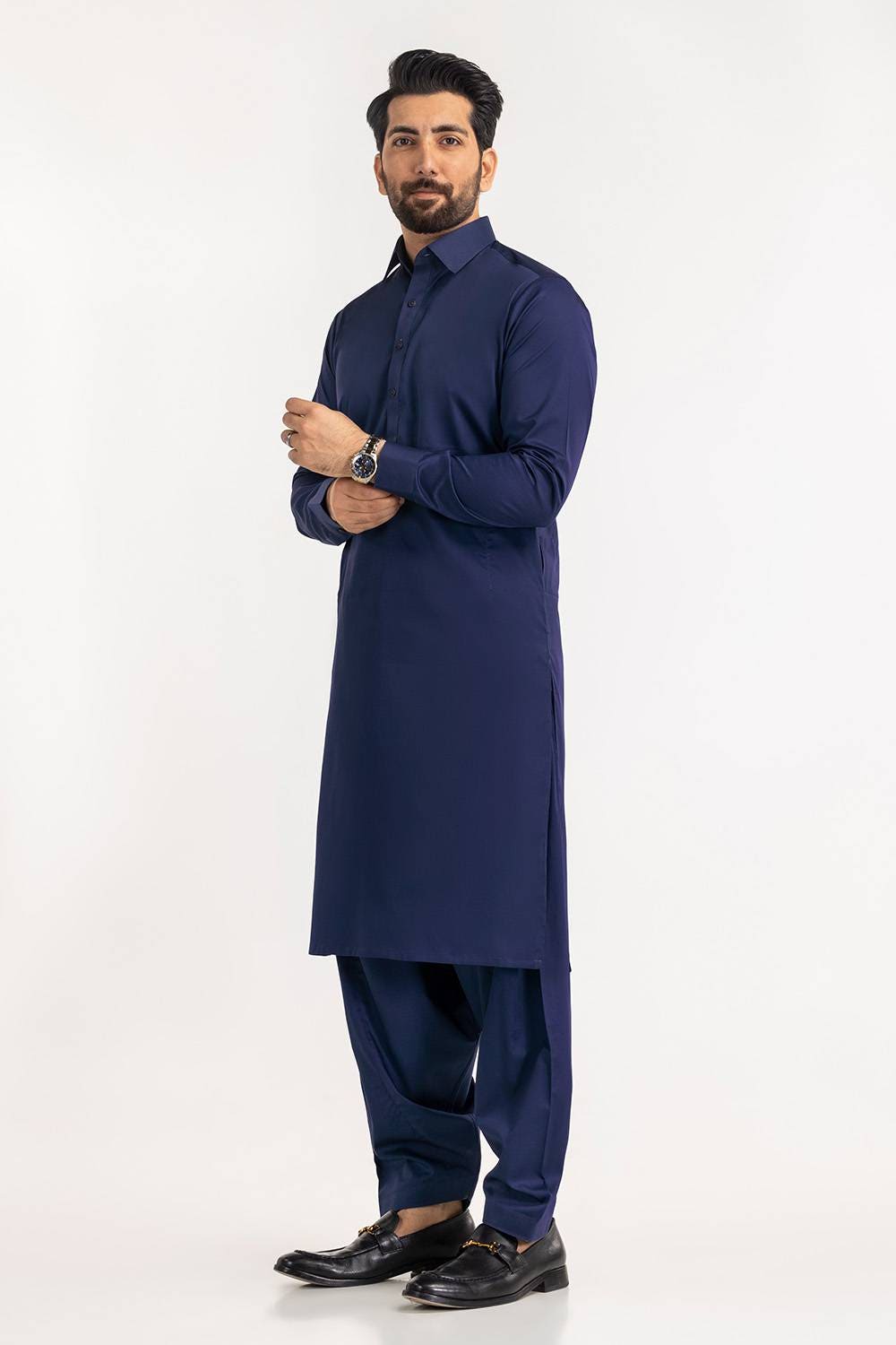 Black Gold Latha Unstitched Fabric Cotton-LF