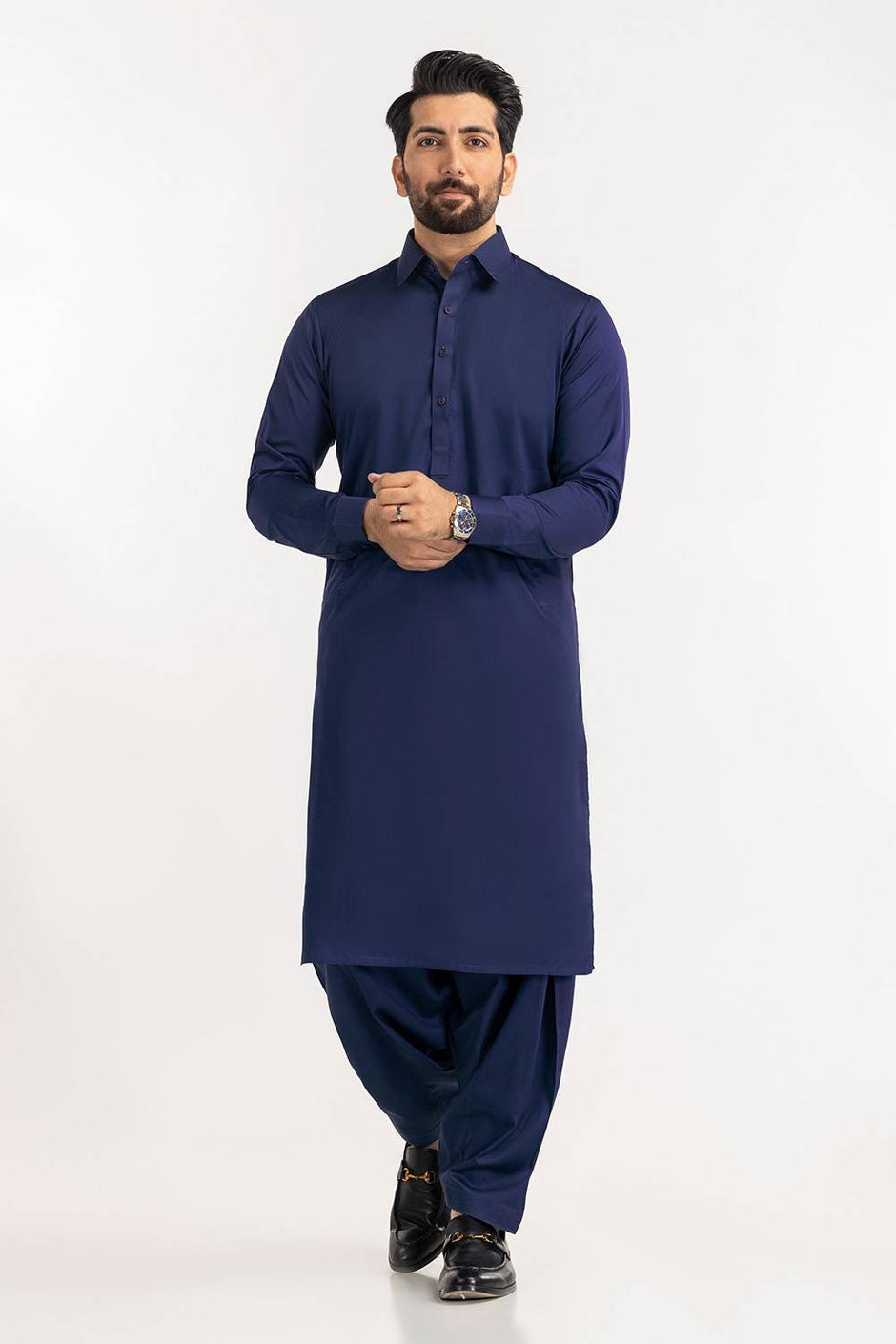 Black Gold Latha Unstitched Fabric Cotton-LF