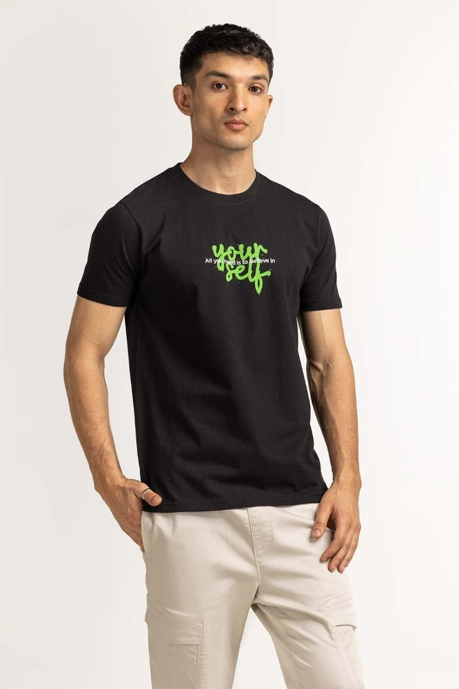 Black Graphic Tee MN-TS-GP-S24-603