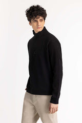Black Half Zip Sweatshirt  224-112-010