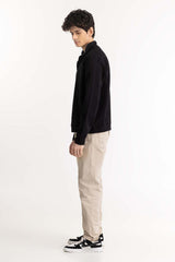 Black Half Zip Sweatshirt  224-112-010