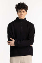 Black Half Zip Sweatshirt  224-112-010