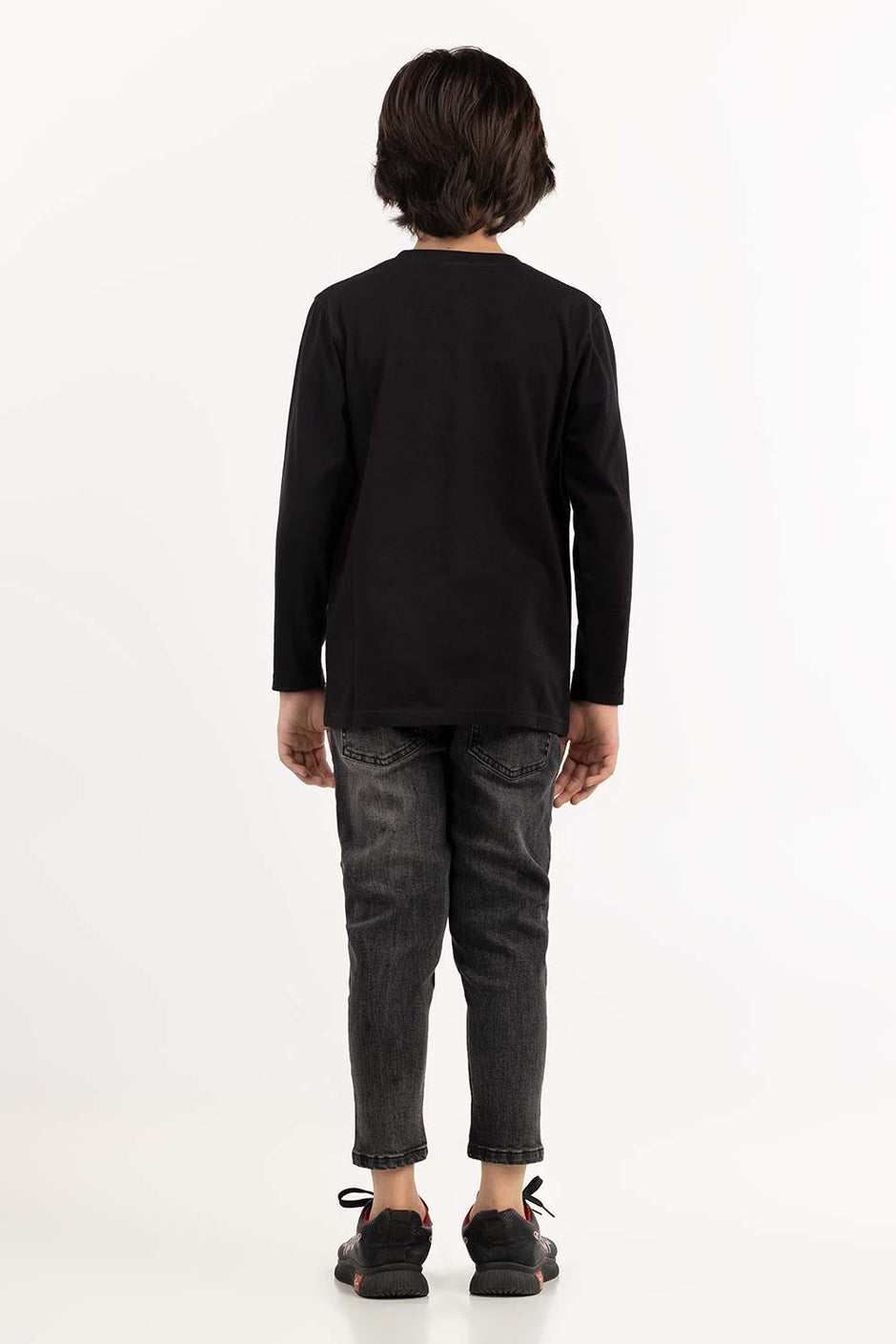 Junior Boy Black T-Shirt 224-313-024