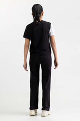 Black Knit T-Shirt 231-213-019