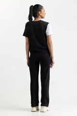 Black Knit T-Shirt 231-213-019