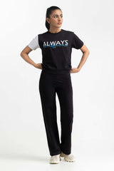 Black Knit T-Shirt 231-213-019