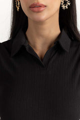 Black Knit Top 231-213-201