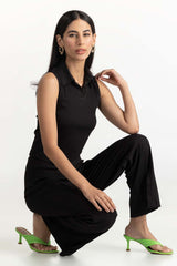 Black Knit Top 231-213-201