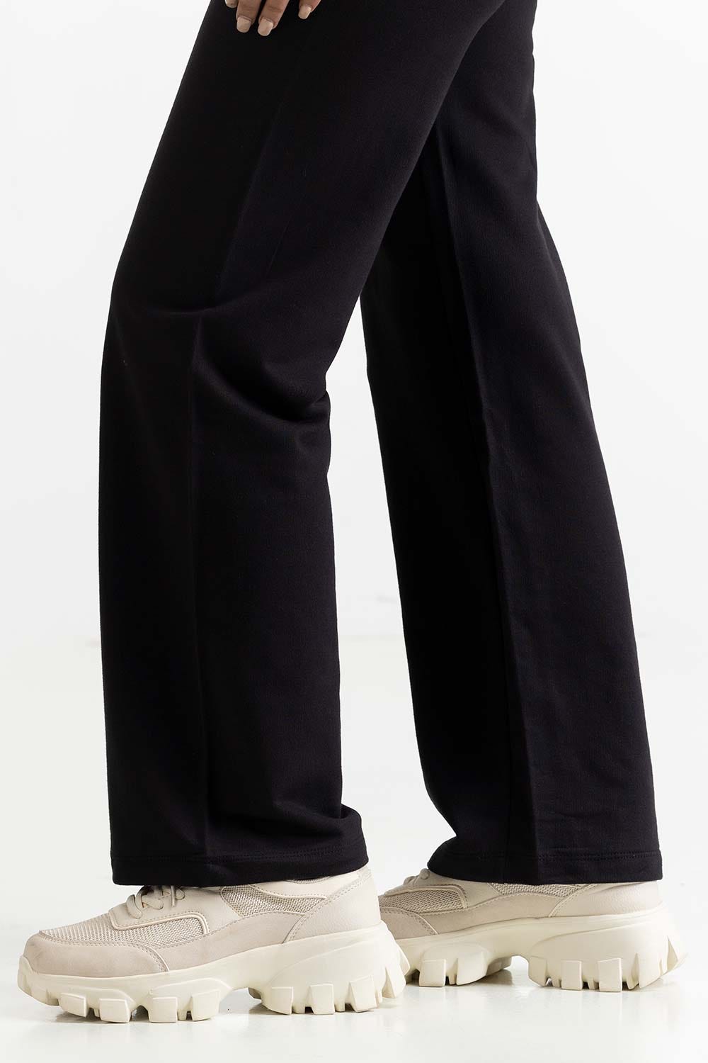Black Knit Trouser 231-220-006 A