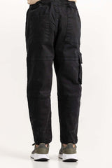 Junior Boy Black Non Denim Cargo Pant 224-320-303