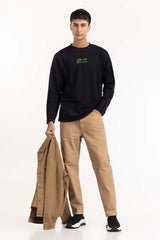 Black Print  T-Shirt 224-113-028