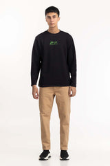 Black Print  T-Shirt 224-113-028