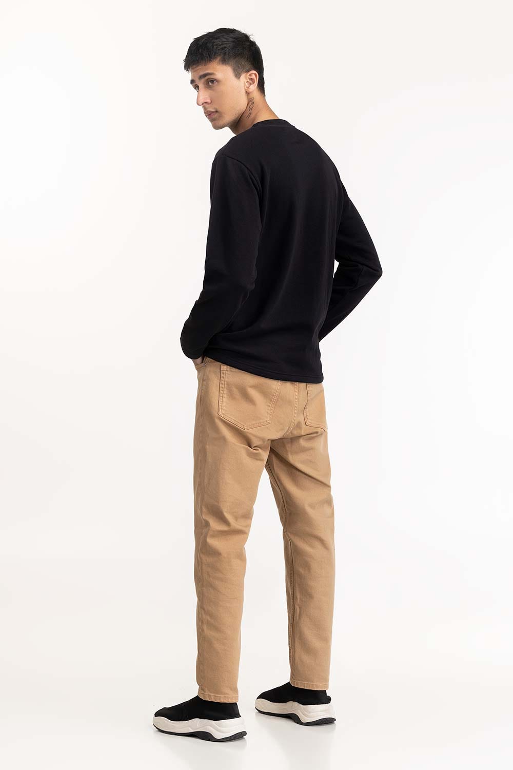 Black Print  T-Shirt 224-113-028