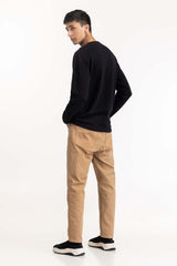 Black Print  T-Shirt 224-113-028