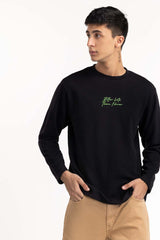 Black Print  T-Shirt 224-113-028