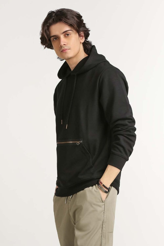 Black Pullover Hoodie MN-POH-WS23-011