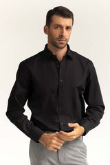 Black Self Textured Dress Shirt MN-FS-PD24-086