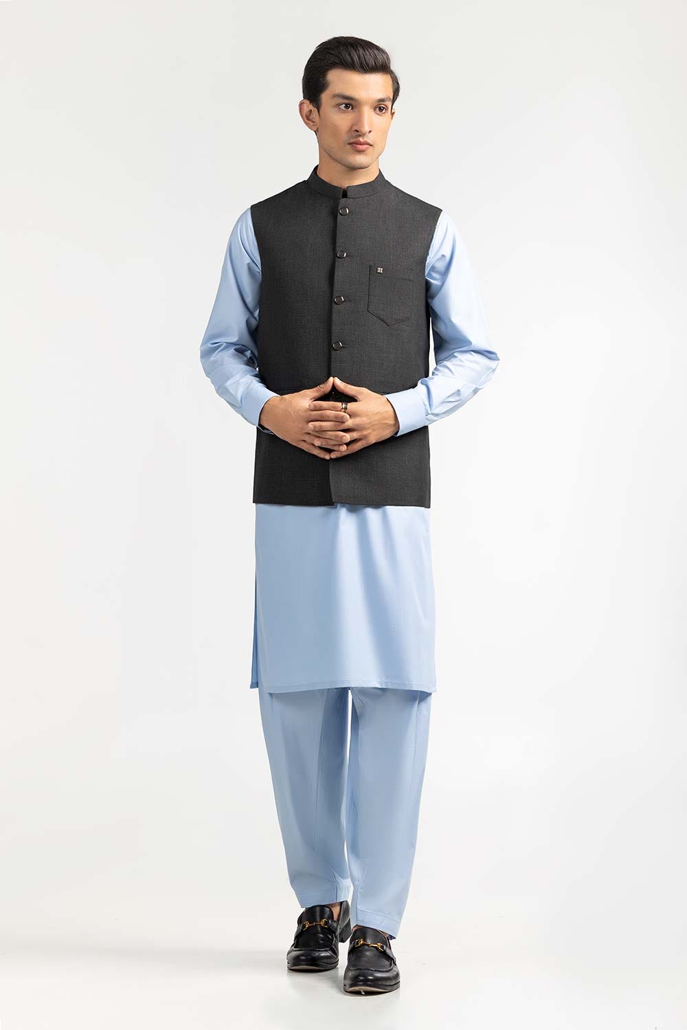 Charcoal Stylized Waistcoat WC-PD22-011