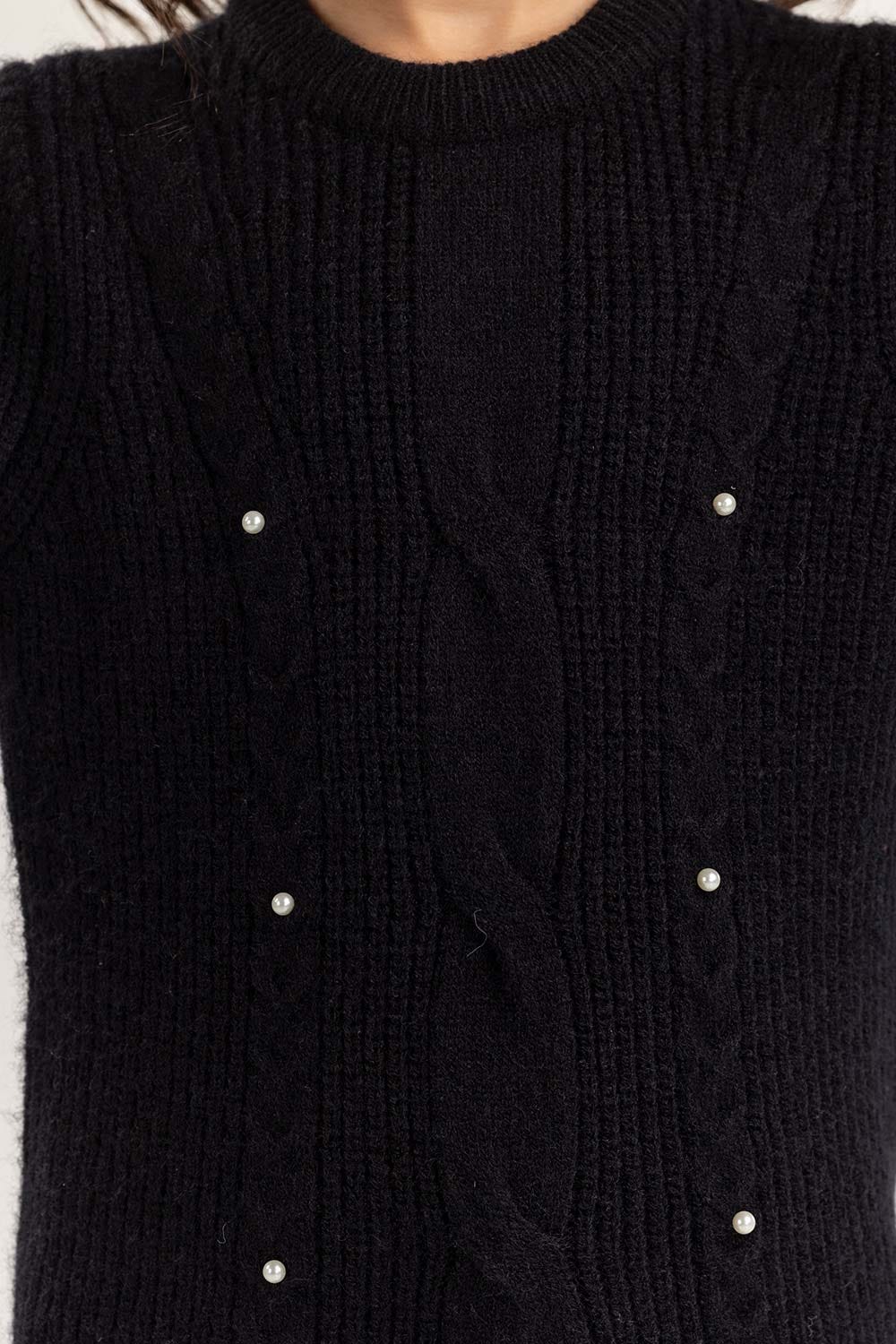 Toddler Girl Black Sweater 224-614-300