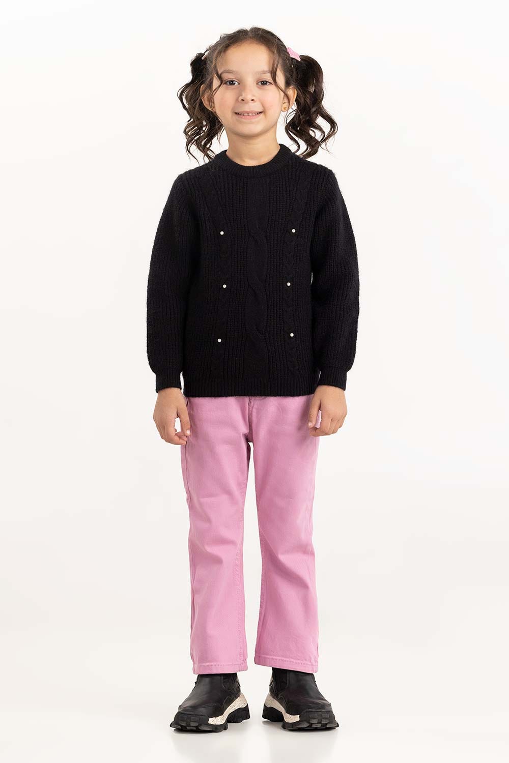Toddler Girl Black Sweater 224-614-300