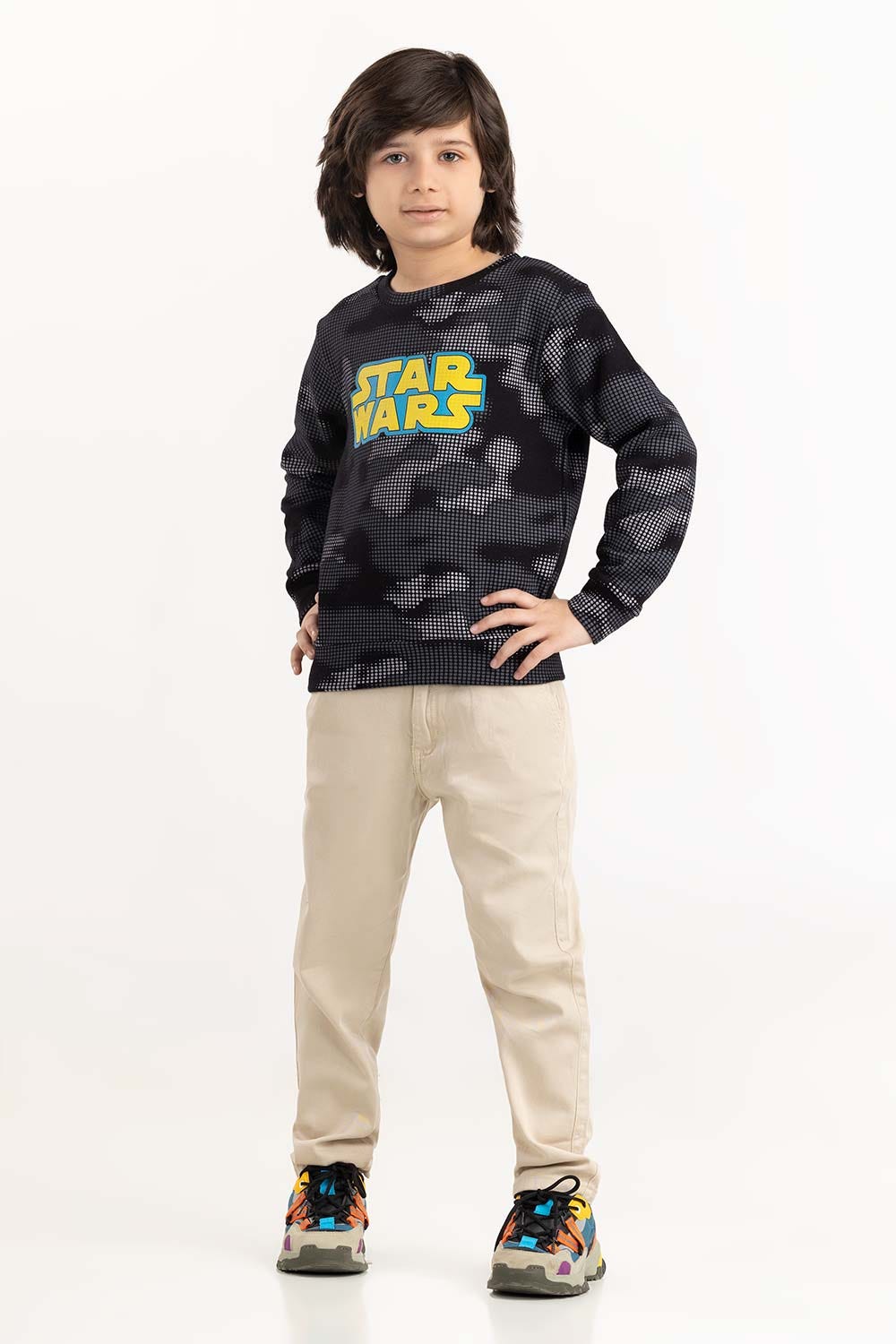 Junior Boy Black Sweatshirt 224 -312-057