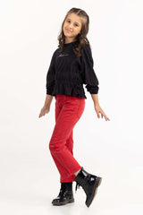 Junior Girl Black T-Shirt JGKT-2210042