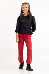 Junior Girl Black T-Shirt JGKT-2210042