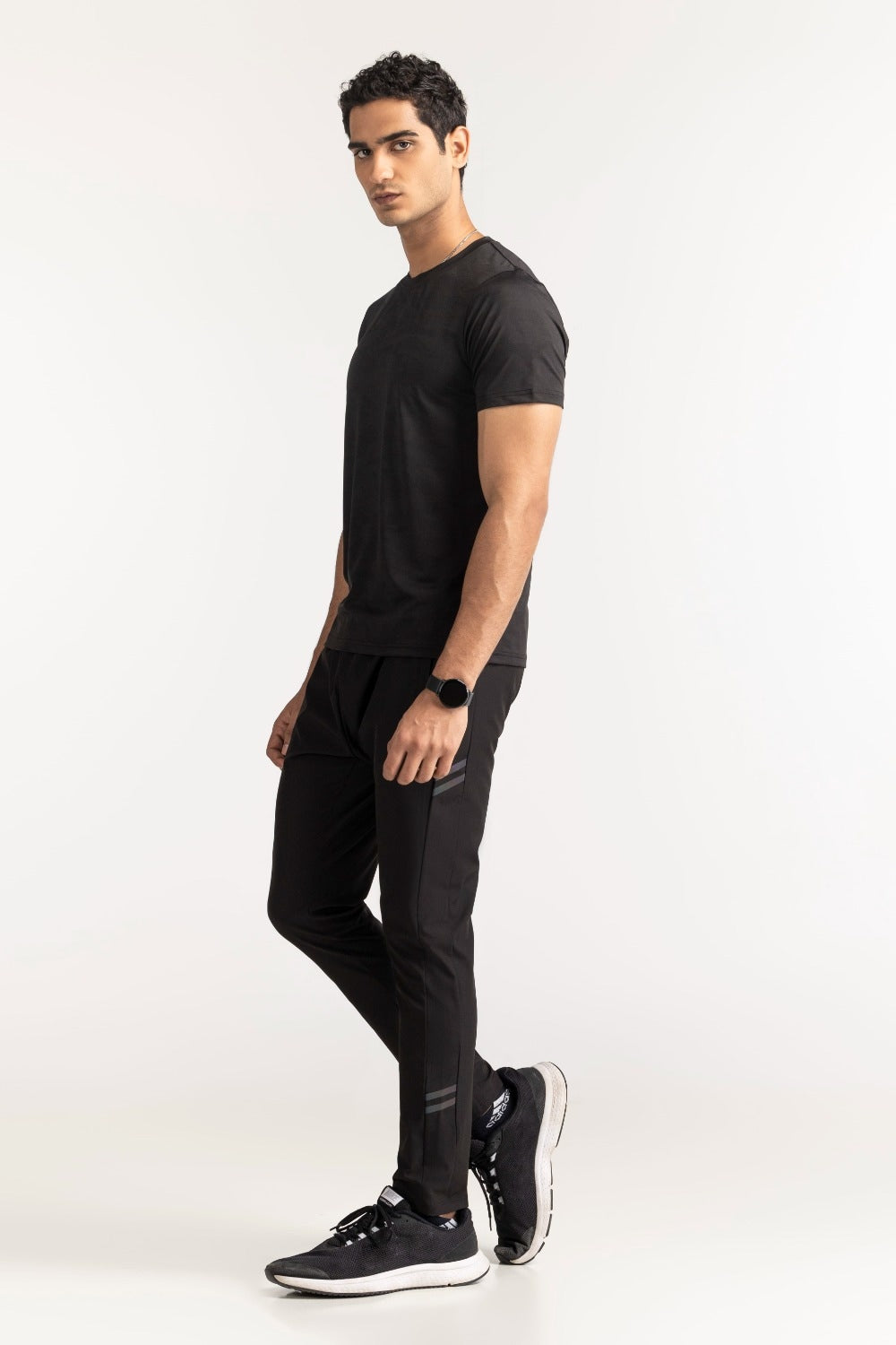 Black Textured Tee AW-TS24-001