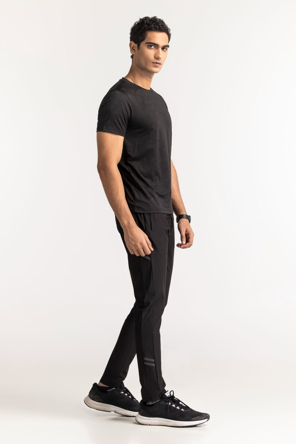 Black Textured Tee AW-TS24-001