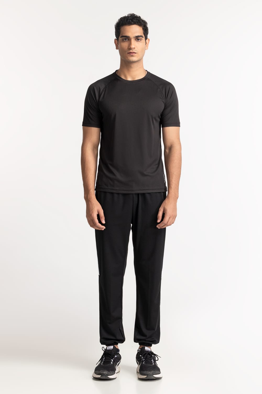 Black Textured Tee AW-TS24-013