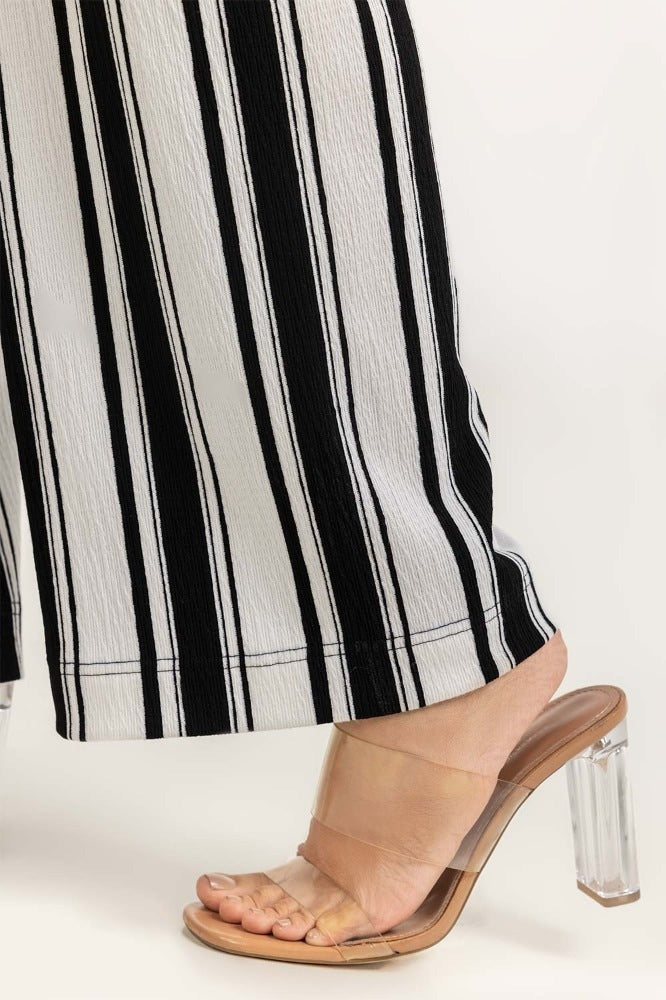 Black White Striped Trouser WM-TRKN23-103