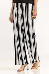 Black White Striped Trouser WM-TRKN23-103
