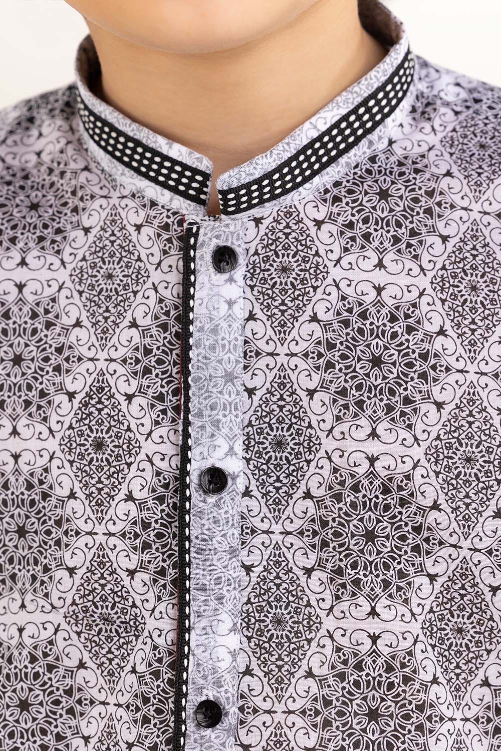 Black and White Styling Kurta KKS-898