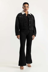 Black Denim Jacket 224-210-031