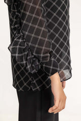 Black Woven Top 231-217-067