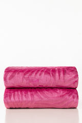 AW24-Bloom Embossed Single Ply Fleece Throw
