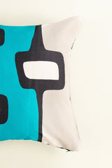 Blue Abstract Digital Printed Cushion Cover
