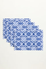 Blue Tiles 4pcs Digital Placemat