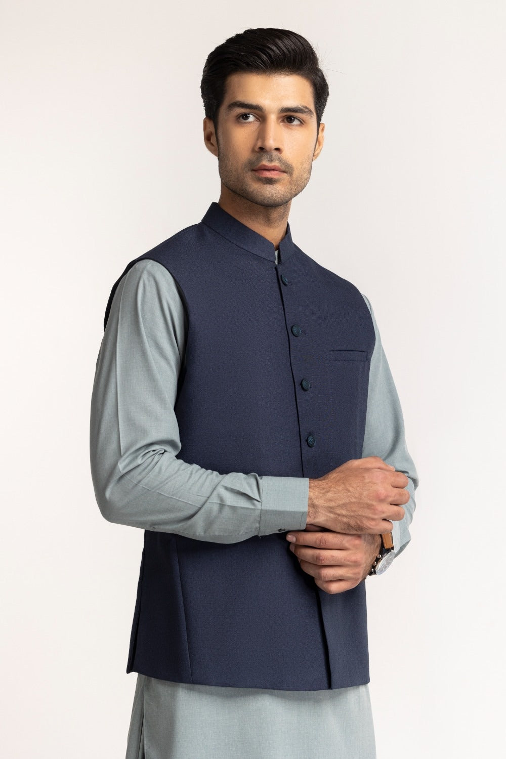 Blue Basic Waistcoat WC-PD24-021