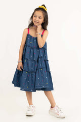 Toddler Girl Blue Blouse TGWD-2210025