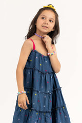 Toddler Girl Blue Blouse TGWD-2210025